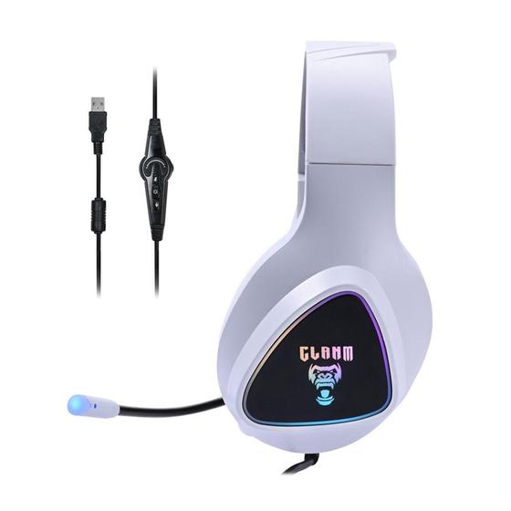 Imagem de Headset branco para jogos clanm hm709