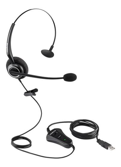 Imagem de Headset com microfone chs 55 usb preto - intelbras