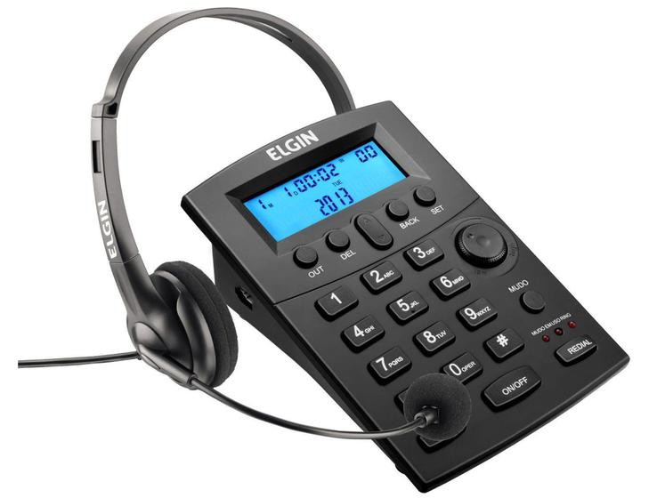 Imagem de Headset Elgin HST-8000 - com Identificador de Chamada e Saída para Gravação