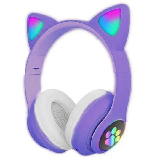 Imagem de Headset Fone De Ouvido Bluetooth Led Orelha Gato Headphone