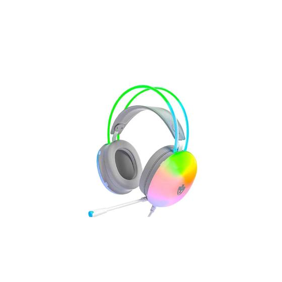 Imagem de Headset Fone de Ouvido Evolut Lumini Transparente Com Fio USB LED EG309