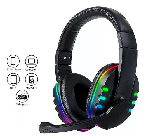 Imagem de Headset Fone Gamer Com Led E Microfone - Novo, Lacrado