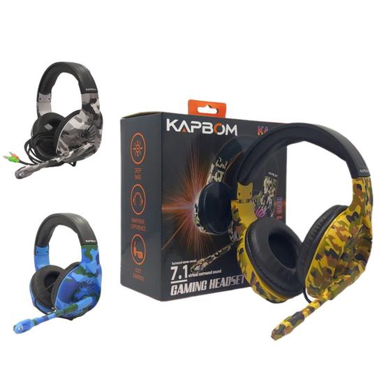 Imagem de Headset Fone Gamer Kapbom Ka-908 Adaptador para PC e Games