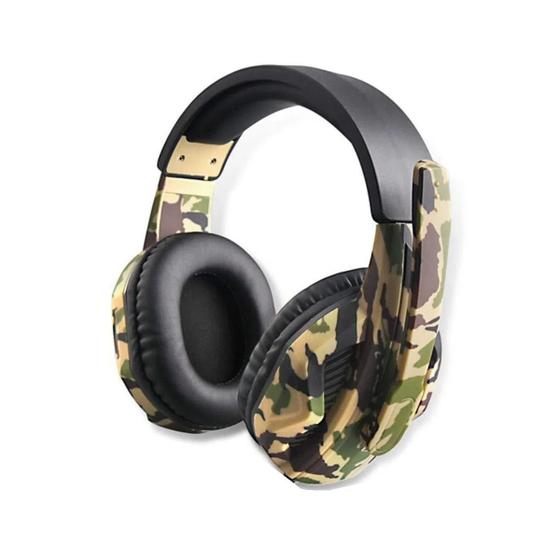 Imagem de Headset Gamer Com Microfone Camuflagem Verde Com Audio 7.1