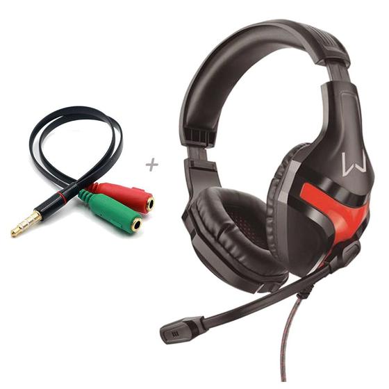 Imagem de Headset Gamer Fone C/ Microfone Multilaser PH101, PC Celular Controle de Vídeo Game Jogo e Chat