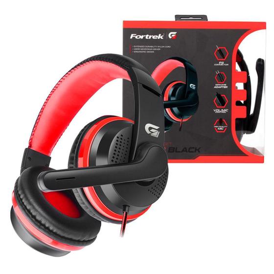 Imagem de Headset Gamer Fortrek Spider Black, P3 + Adaptador P2,