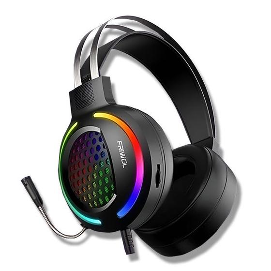 Imagem de Headset Gamer Friwol X2 Profissional com Microfone e Luzes RGB Compatível com PC e Console