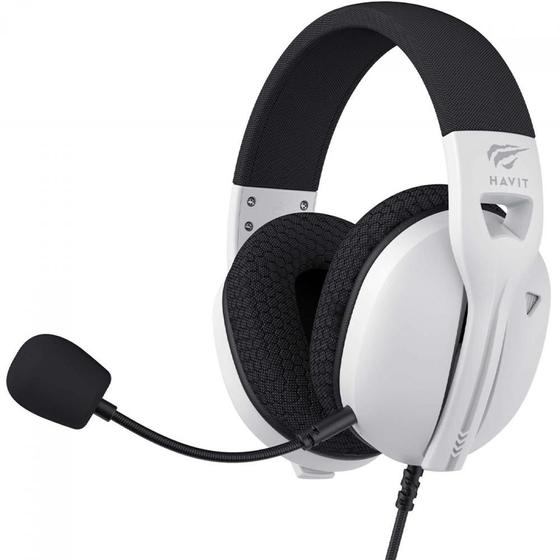 Headset Gamer Havit FuxiH5 3.5mm Drivers 50mm Preto/Branco Menor preço em Headset Gamer Havit FuxiH5 3.5mm Drivers 50mm Preto/Branco
