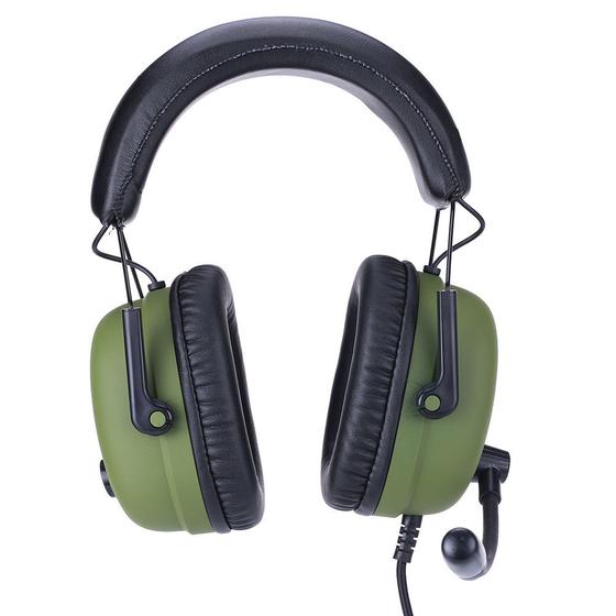 Headset Gamer Husky Tactical, Olive Green, USB, Som Surrond 7.1 com