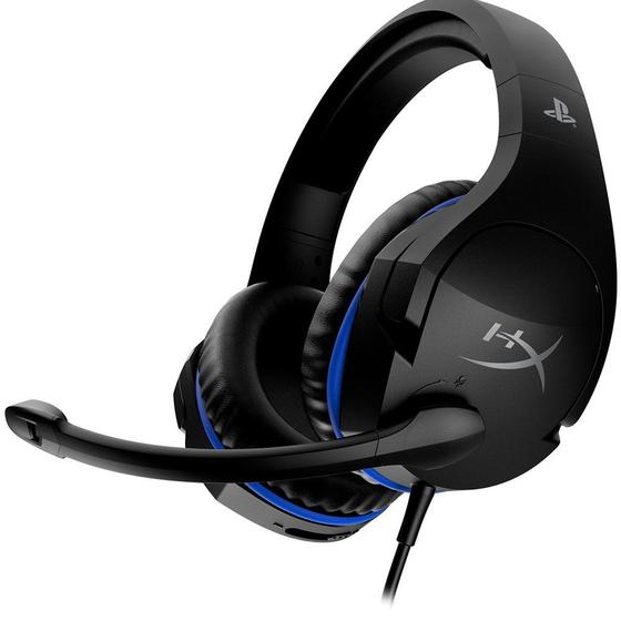 Headset Gamer HyperX Cloud Stinger, Drivers 50mm, PS5 e PS4, P3, Preto e Azul HXHSCSSBK/AM