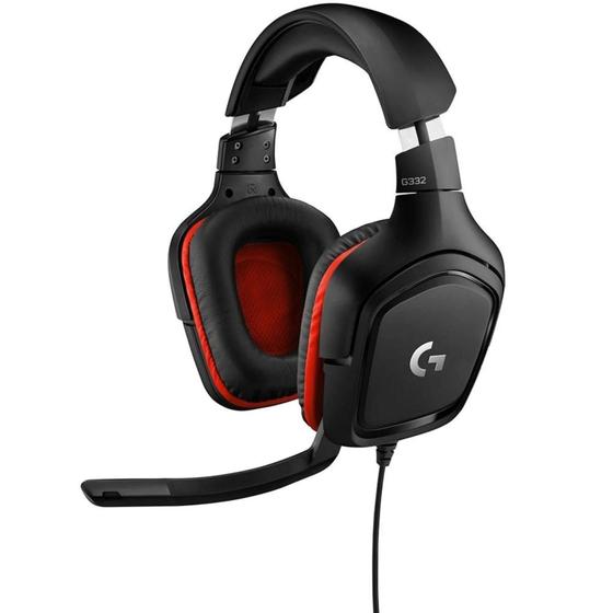 Imagem de Headset Gamer Logitech G G332 - Preto/vermelho Cor Black
