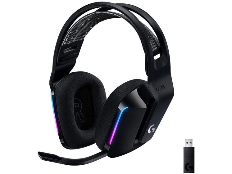 Imagem de Headset Gamer Logitech G733 PC MAC PS4 sem Fio 7.1 - USB Preto