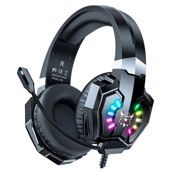 Imagem de Headset Gamer Onikuma X-32, RGB, Driver 50mm, P3, Preto - X32