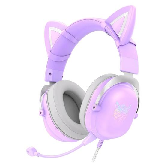 Headset Gamer Onikuma X11, LED, Drivers 50mm, Xbox One, PS4, PC, Android, P3, Lilas X11L