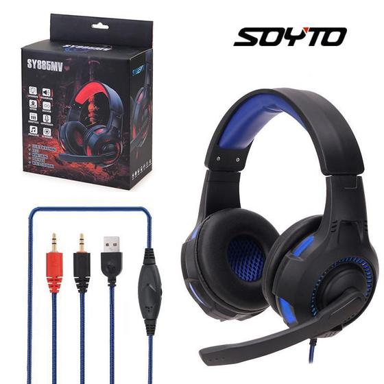 Imagem de Headset Gamer Para Pc 2 Plug + Usb Sy885-2P