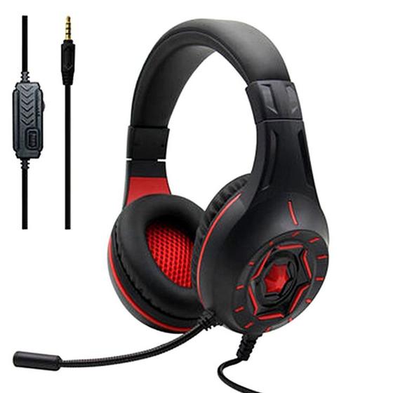 Imagem de Headset Gamer para PS4 XB0x one Pc Notebook Smartphone Fone para Jogos Komc 3,5mm Mic Redução Ruído