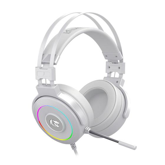 Headset Gamer Redragon Lamia 2 Lunar White H320W RGB 7 1 USB Headset