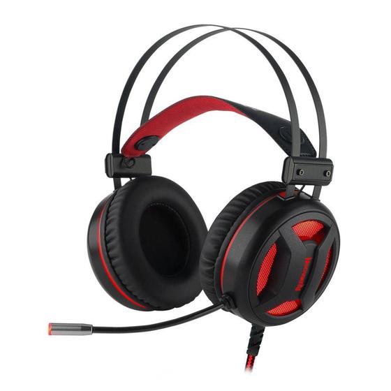 Imagem de Headset Gamer Redragon Minos, 7.1 Virtual, Driver 50mm, USB, Preto e Vermelho - H210