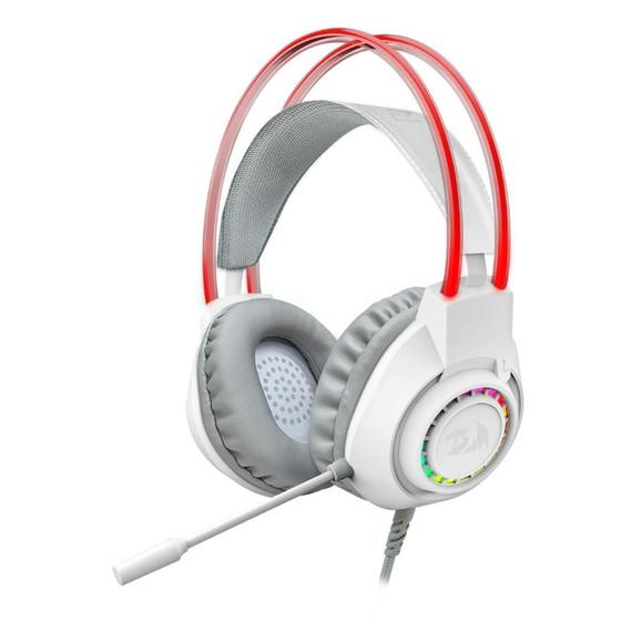 Imagem de Headset Gamer Redragon Scream - Microfone - RGB - Conector P2 e USB para LED - Branco - H231W-RGB