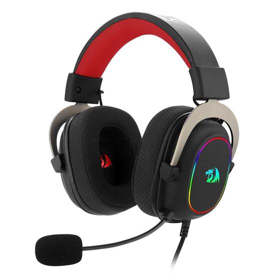 Headset Gamer Redragon Zeus X, Chroma Mk.II, RGB, Som Surround 7.1, Drivers 53mm, USB, Preto e Vermelho - H510-RGB Menor preço em Headset Gamer Redragon Zeus X, Chroma Mk.II, RGB, Som Surround 7.1, Drivers 53mm, USB, Preto e Vermelho - H510-RGB