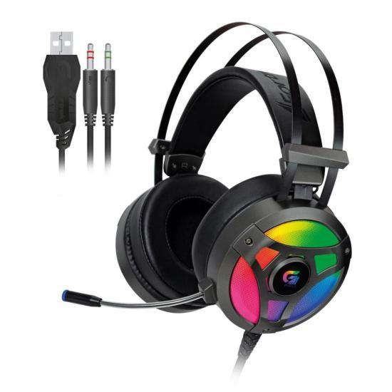 Imagem de Headset Gamer RGB H1 PRO Cinza FORTREK