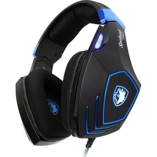 Imagem de Headset Gamer Sades Spellond Pro - Preto/Azul