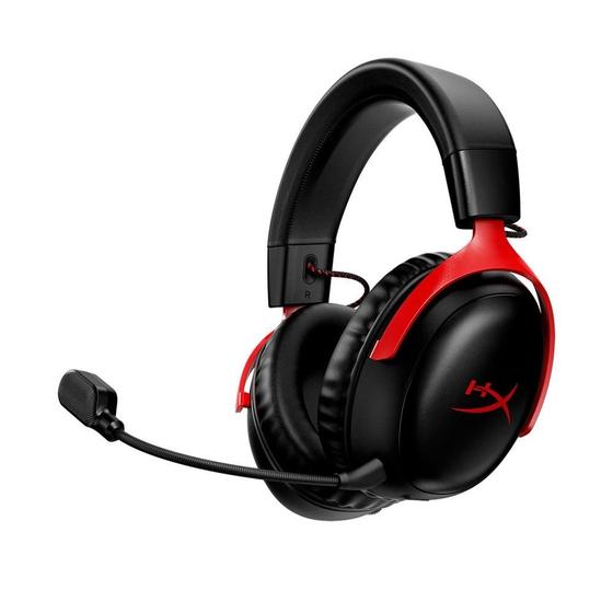 Headset Gamer Sem Fio HyperX Cloud III, Drivers 53mm, Wireless, Multi Plataforma, Preto e Vermelho - 77Z46AA Menor preço em Headset Gamer Sem Fio HyperX Cloud III, Drivers 53mm, Wireless, Multi Plataforma, Preto e Vermelho - 77Z46AA