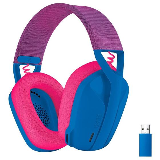 Headset Gamer Sem Fio Logitech G435, Lightspeed e Bluetooth, Dolby Atmos, USB, PC, PS4, PS5, Mobile, Drivers 40mm, Azul - 981-001061 Menor preço em Headset Gamer Sem Fio Logitech G435, Lightspeed e Bluetooth, Dolby Atmos, USB, PC, PS4, PS5, Mobile, Drivers 40mm, Azul - 981-001061