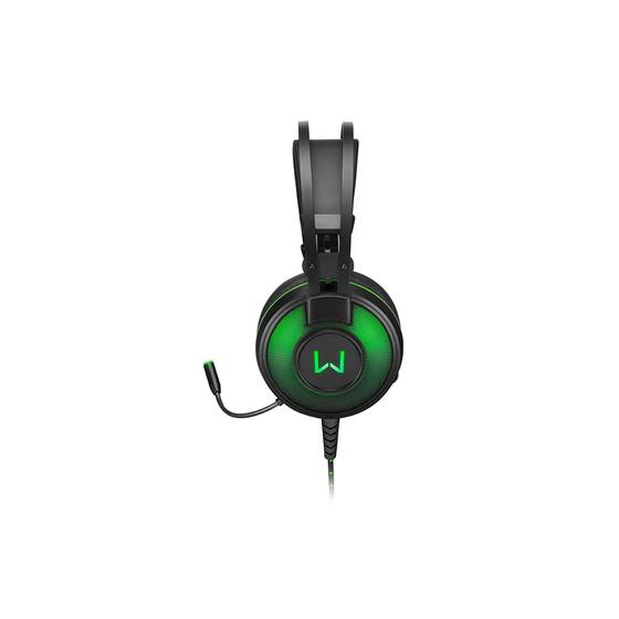 Headset Gamer Warrior Raiko USB 7,1 3D Digital Surround Sound LED Verde - PH259 Menor preço em Headset Gamer Warrior Raiko USB 7,1 3D Digital Surround Sound LED Verde - PH259