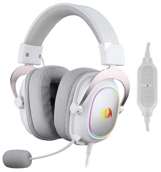 Imagem de Headset Gaming Redragon Zeus-X H510W-RGB - Branco (com Fio)