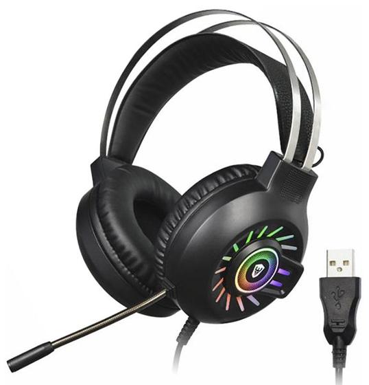 Imagem de Headset Gaming Sate King Fight GH-551 RGB 7.1 Surround com Fio USB - Preto