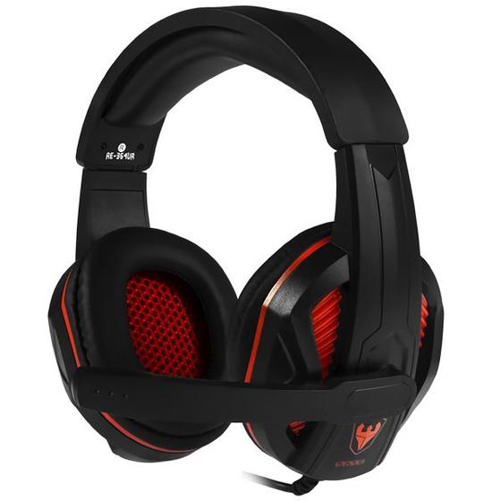 Imagem de Headset Gaming Satellite AE-364UR com USB para PC - Preto/Vermelho