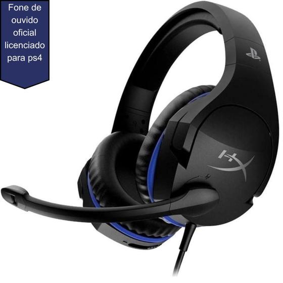 Imagem de Headset HyperX Cloud Stinger Gamers profissionais Compatibilidade PC, Consoles e Dispositivos Móveis Preto/Azul