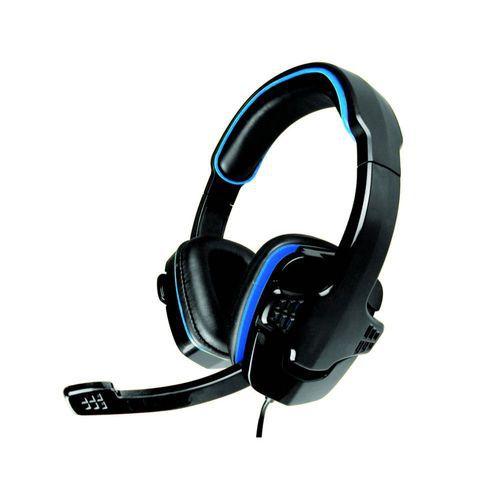 Fone de Ouvido Headset Gamer Preto e Azul K-mex Ars501