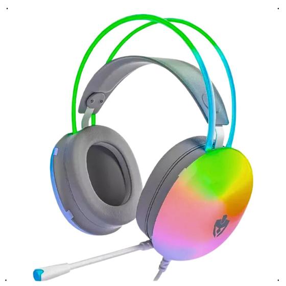 Imagem de Headset Lumini Gamer Transparente Led Raimbow C/ Microfone