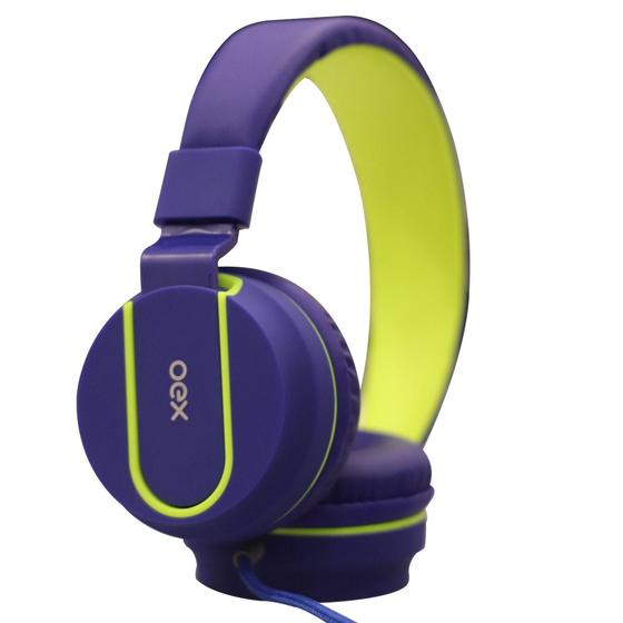 Imagem de Headset Oex Fluor Hs107 Teen Azul Com Microfone