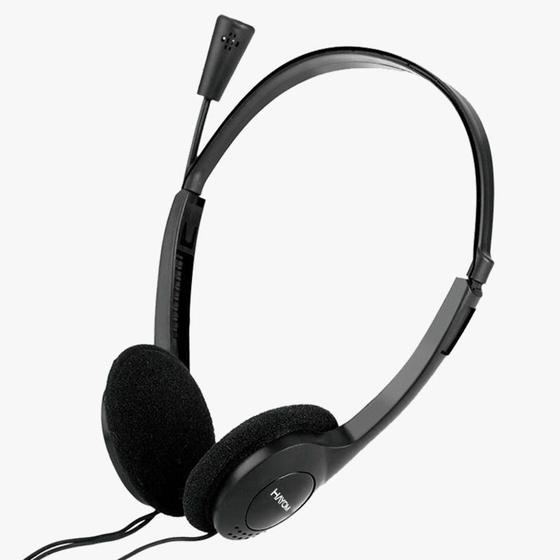 Imagem de Headset office cabo de 1,5m conector 2 p2 3,55 com microfone - hf2213 hayom