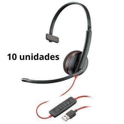 Imagem de Headset Plantronics C3210 Blackwire USB-A  KIT c/10 Unidades