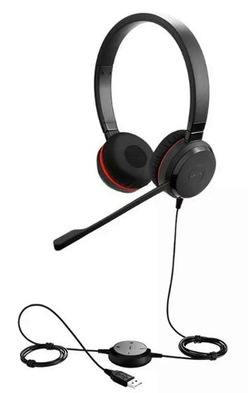 Imagem de Headset Stereo Usb P2 Cancelamento Ruído Evolve 30 Ms Jabra