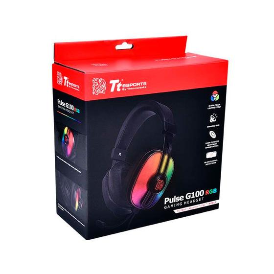 Imagem de Headset TT Sports Pulse G100/ANALOG/RGB LED - HT-PLS-ANECBK-28