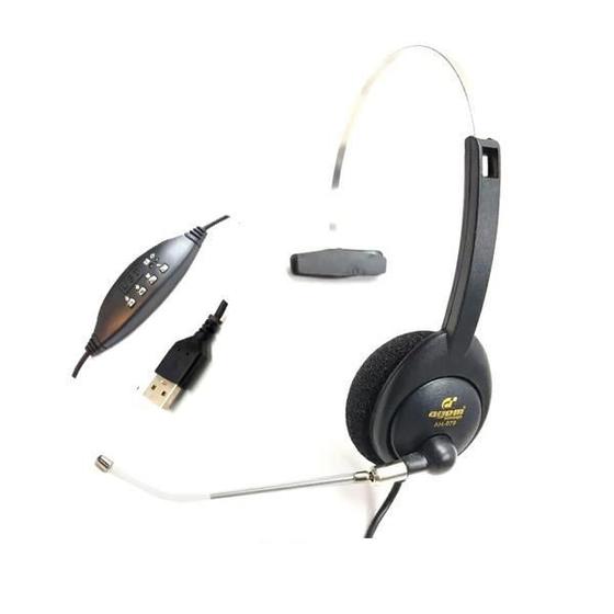 Imagem de Headset Usb Voip Com Tubo De Voz Removível - Agem Ah-079