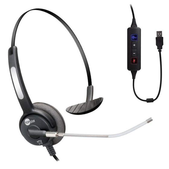 Headset USB VoIP HTU-310 Top Use Tubo de Voz Removível Menor preço em Headset USB VoIP HTU-310 Top Use Tubo de Voz Removível