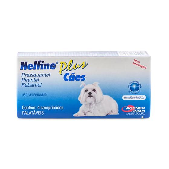 Imagem de Helfine Plus Agener União para Cães 4 Comprimidos