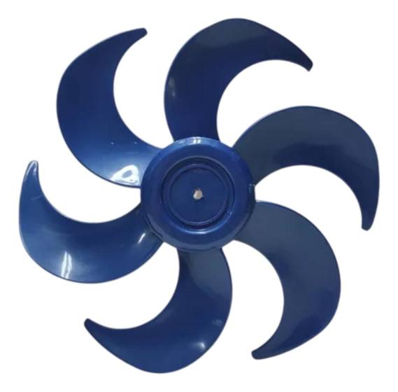 Imagem de Hélice Para Ventilador 30cm V16 V81 6 Pás Azul Eixo 8mm