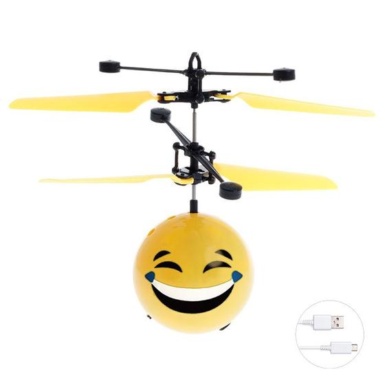 Imagem de Helicóptero C/Sensor Recarregável Brinquedo Voador Drone Smile Mini Sensor