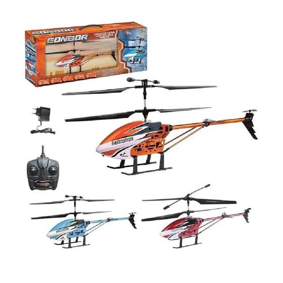 Helicoptero controle remoto grande 45cm giroscopio 3 canais estilo ...