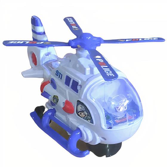 Helicóptero Infantil De Brinquedo Polícia Vai E Volta Com Som De Sirene ...
