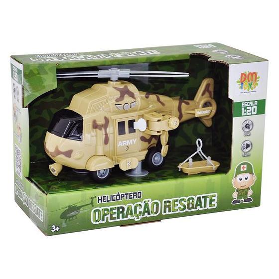 Imagem de Helicoptero Operaçao Resgate com Som e LUZ Bege DM TOYS DMT6163