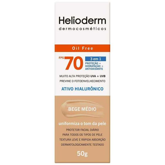 Imagem de Helioderm Prot. Solar Facial Bege Médio FPS 70 - Kley Hertz