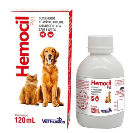 Imagem de Hemocil Pet Cães Gatos 120ml Vetfarmos